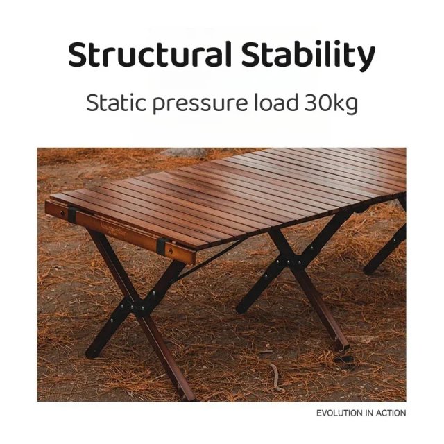 Portable Folding Camping Table – Lightweight Beech Wood Picnic Table - Image 4
