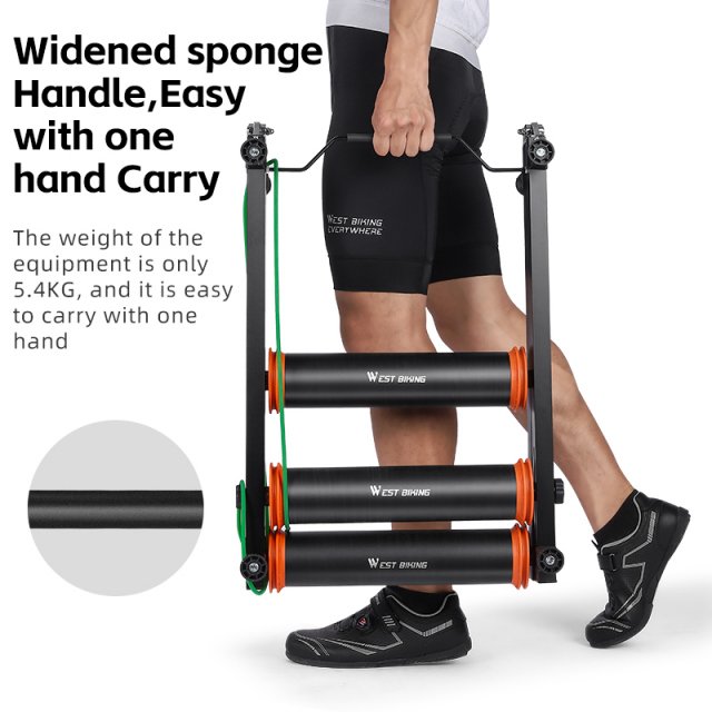 Foldable Indoor Bike Roller Trainer Stand - Image 6