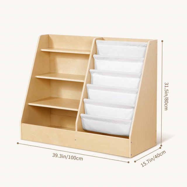 2-in-1 Montessori Bookshelf and Toy Organizer - Image 7