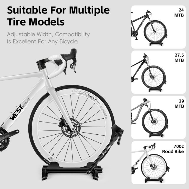 Floor Bike Parking Rack Stand for MTB & Road Bikes Indoor Garage Storage - Image 5