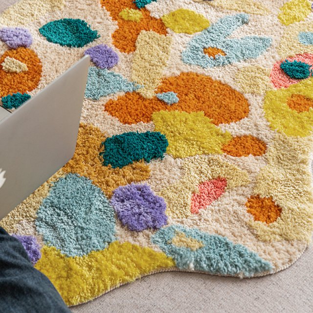Irregular Tufted Scenery Bedroom Rug - Image 5