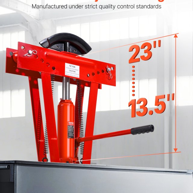 12 Ton Hydraulic Pipe Bender with 6 Dies for Copper, Steel & Exhaust Tubing - Image 5
