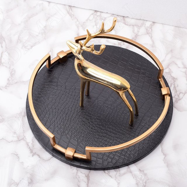European Style Leather Storage Tray for Tableware, Cosmetics & Decor - Image 4