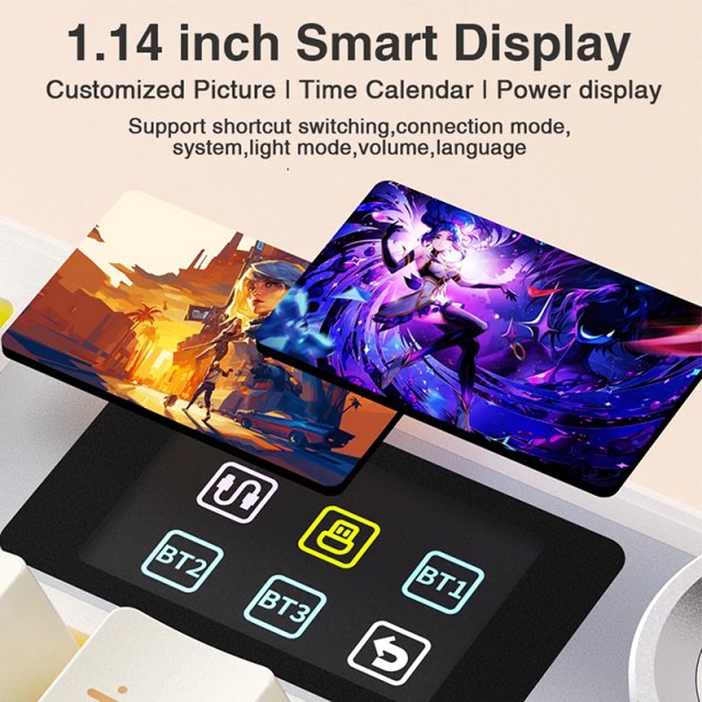 Full-Size Wireless Mechanical Keyboard with RGB, Smart Display & Hot-Swap Keys - Image 3