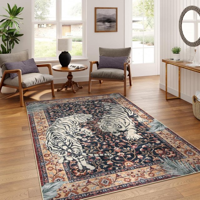 Jungle Tiger Print Area Rug - Image 4