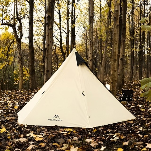 4-Season Pyramid Camping Tent for 3-4 People – Wind & Rainproof, Easy Setup - Image 3