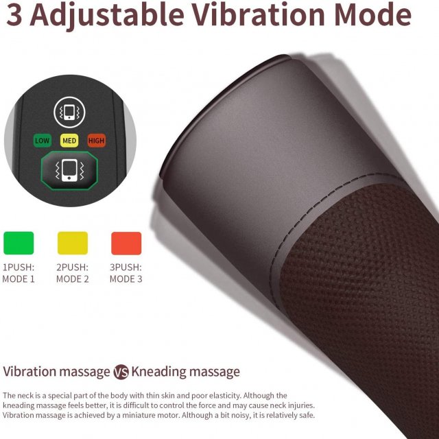 Electric Heated Shiatsu Neck & Back Massager with Infrared & Vibration - Image 4