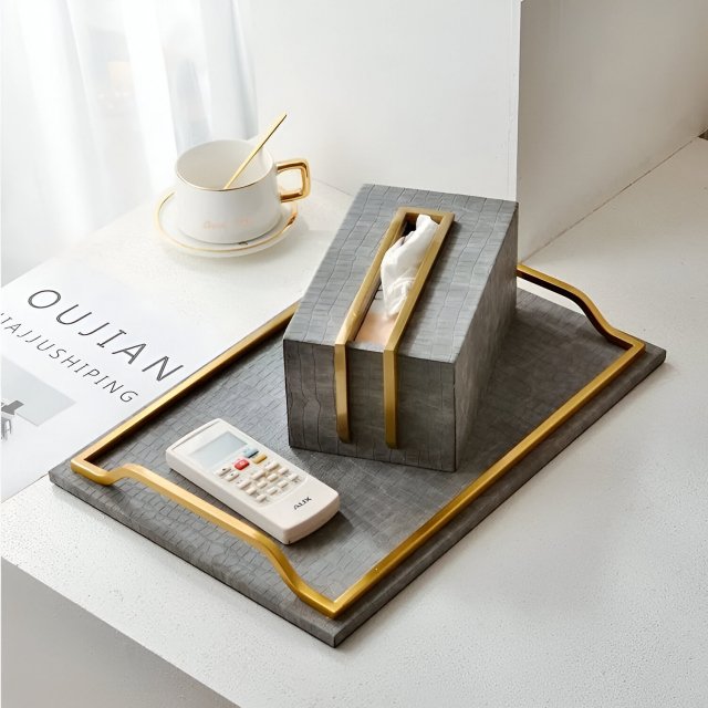 Modern European Leather Tissue Box - Image 6