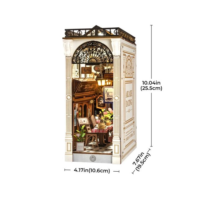Arcade Romance Book Nook DIY Wooden Shelf Insert with Lights - Image 5