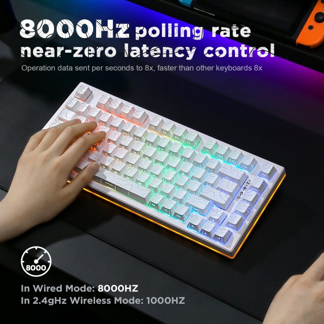 75% Magnetic Wireless Gaming Keyboard with Rapid Trigger & 8K Polling - Image 3