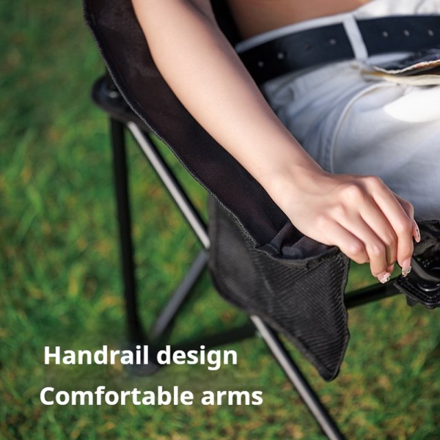 Widened Folding Moon Chair with Thick Oxford Fabric for Camping & Beach - Image 4