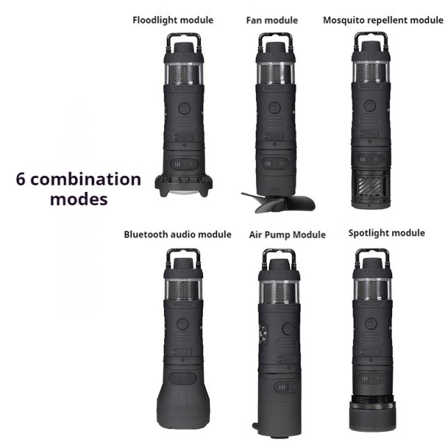 6-in-1 Multi-Function Camping Lamp & Air Pump with Charging Tent Light - Image 6
