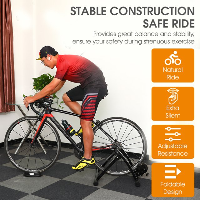 Indoor Magnetic Bike Trainer Stand for 26"-28" & 700C Bikes – Portable & Quiet - Image 4