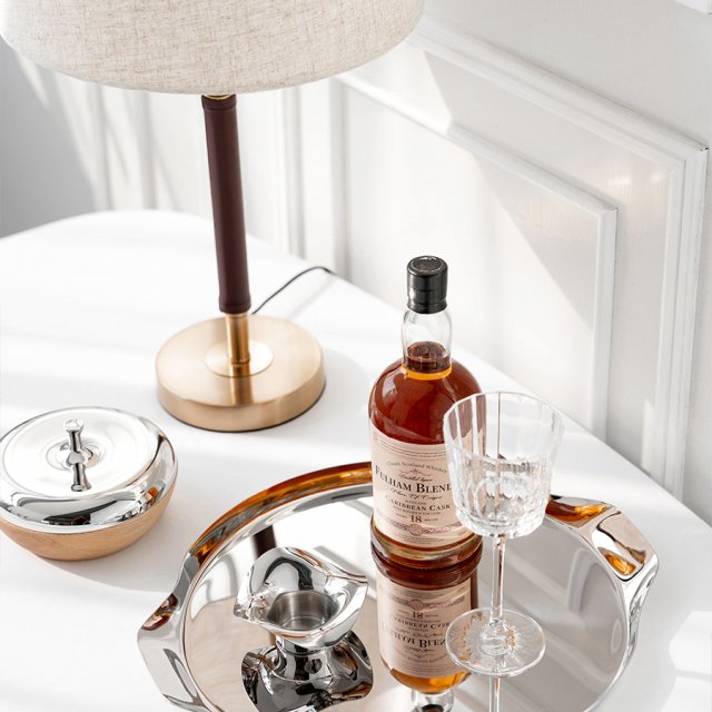 Luxury Round Mirror Tray Stainless Steel Decorative Storage Tray for Home - Image 3