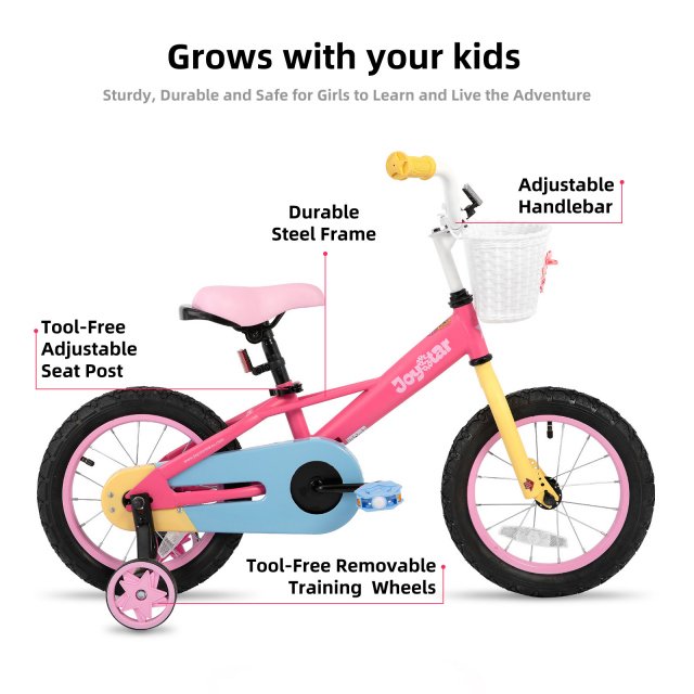 Kids Bike for Ages 3-9, 12-16 Inch with Training Wheels - Image 2