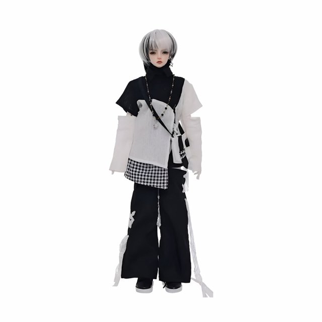 1/4 BJD Doll Full Set with Moveable Joints – Casual Neutral Anime Style - Image 6