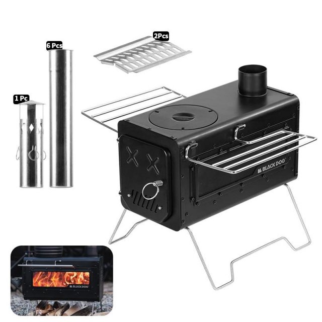 Portable Stainless Steel Wood-Burning Camp Stove for Outdoor & Tent Use - Image 6