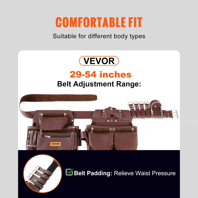 Adjustable 22-Pocket Tool Waist Belt Pouch for Electrician, Carpenter & Handyman - Image 5