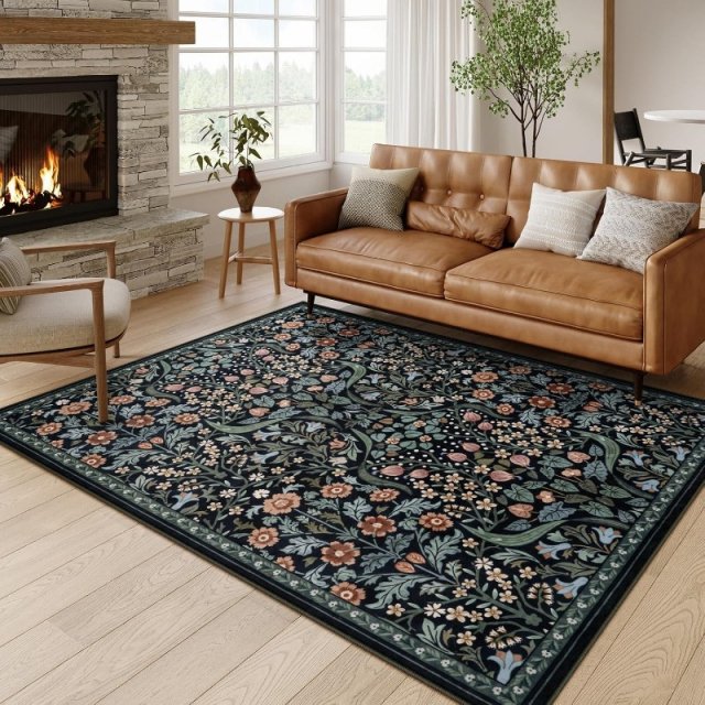 Pink Floral Soft Area Rug for Bedroom, Nursery, and Living Room Decor - Image 4