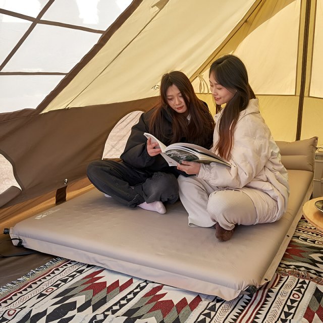 Inflatable Camping Sleeping Pad with Pillow - Image 5