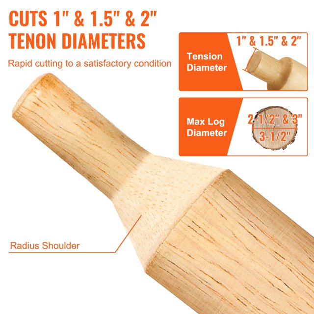 Log Tenon Cutter Kit – 4/6/8pcs Woodworking Tool for 1"-2" Tenons & Furniture DIY - Image 4