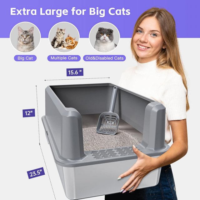 Stainless Steel Enclosed XL Cat Litter Box - Image 5