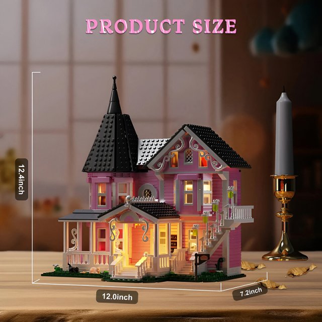 1349PCS Pink Palace Building Block Set - Image 5
