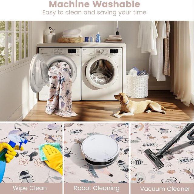 Ultra Soft Washable Non-Slip Faux Wool Area Rug for Kids, Pets & High-Traffic Rooms - Image 8