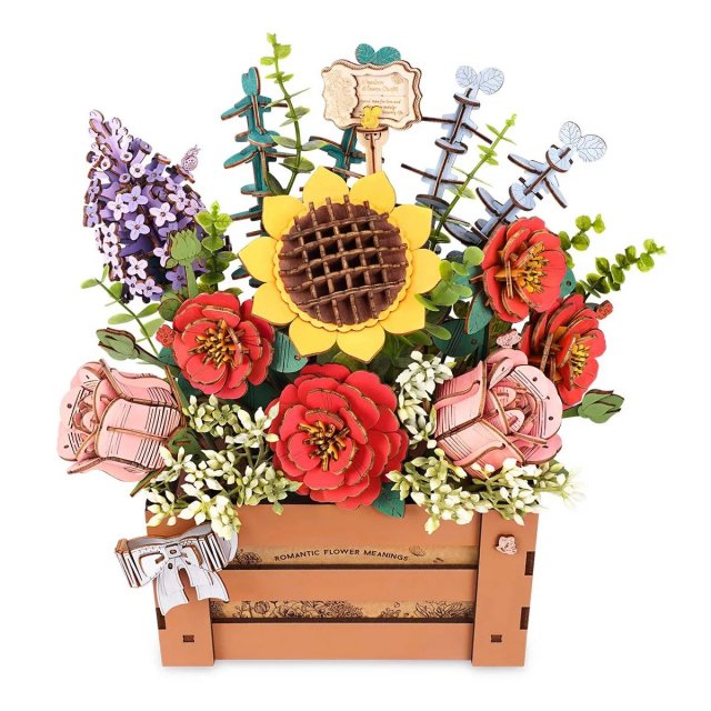 DIY Wooden Bloom Box 3D Puzzle Kit - Image 5