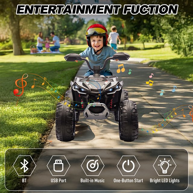 24V XXL Kids Electric Ride-On ATV with Suspension, 4-Wheel Drive & High Speed - Image 4