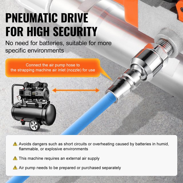 Pneumatic Strapping Tool 3500N - Automatic Banding Tool for PET Plastic Belt - Image 6