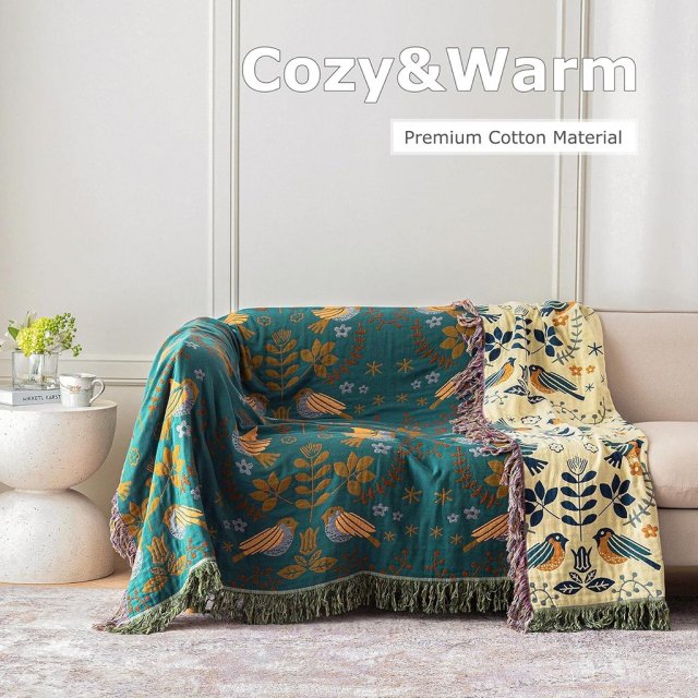 Boho Muslin Tassel Blanket - Image 4
