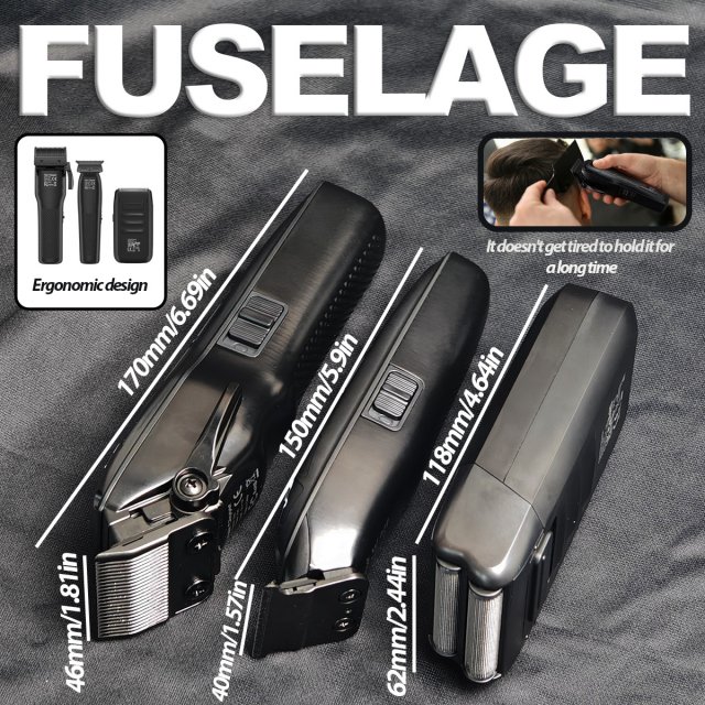 Professional Electric Hair Clipper & Beard Trimmer Set for Men - Multi Grooming Kit - Image 4