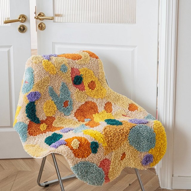 Irregular Tufted Scenery Bedroom Rug - Image 3