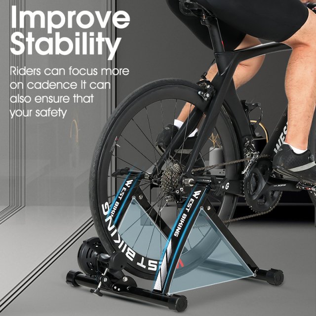 Indoor Magnetic Bike Trainer Stand for 26"-28" & 700C Bikes – Portable & Quiet - Image 3