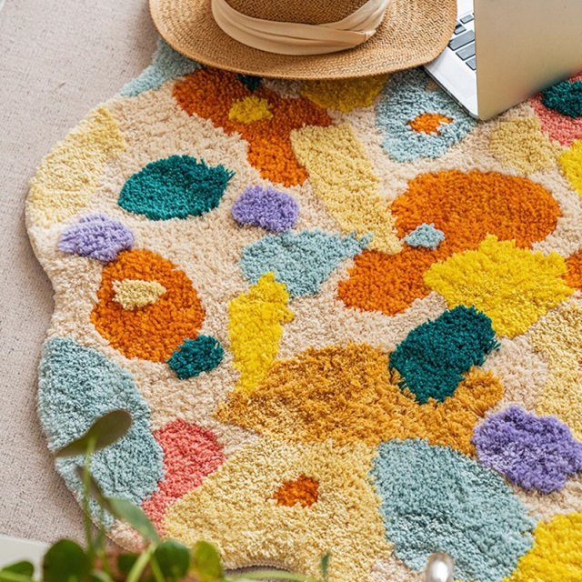Irregular Tufted Scenery Bedroom Rug - Image 6