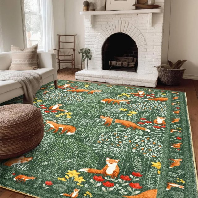 Cute Abstract Tropical Jungle Rug - Image 4