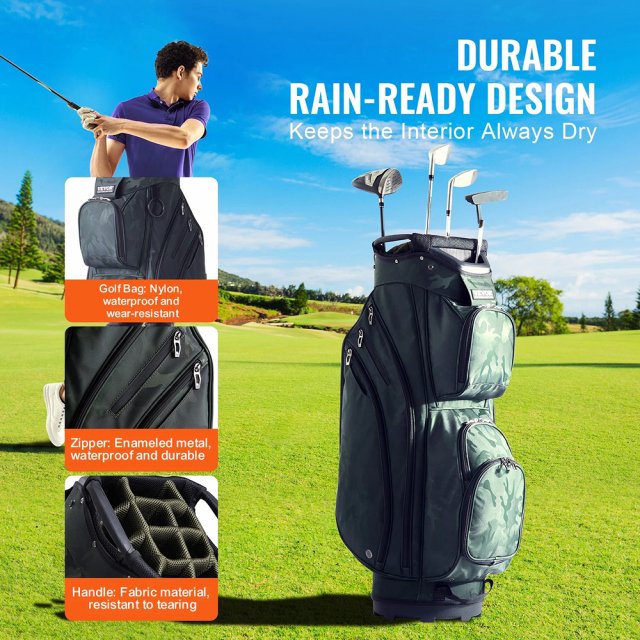 Golf Cart Bag with 14-Way Divider and 36" Pockets - Image 5