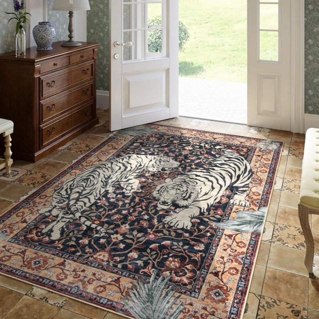 Jungle Tiger Print Area Rug - Image 3