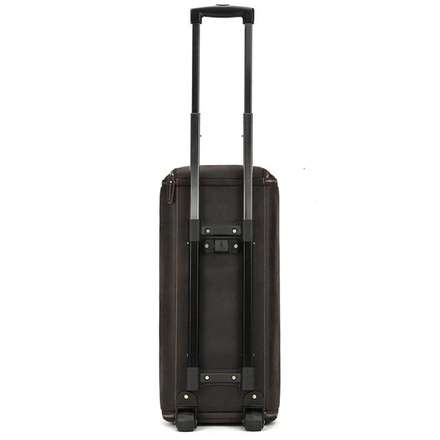 Men’s Leather Rolling Duffel Bag - Image 9