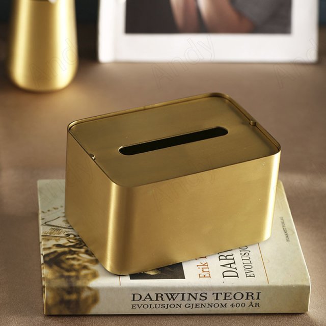 Modern Brass Tissue Box – Handmade Napkin Holder for Living & Dining Room - Image 5