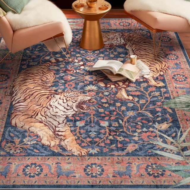 Jungle Tiger Print Area Rug - Image 6
