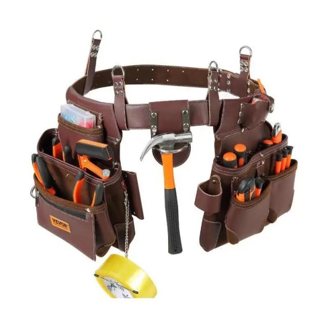 Adjustable 22-Pocket Tool Waist Belt Pouch for Electrician, Carpenter & Handyman - Image 6