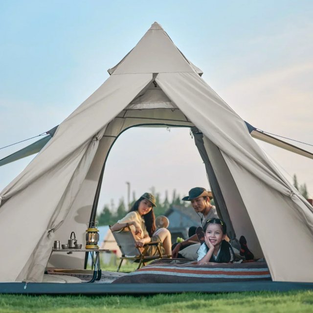Waterproof 3-4 Person Pyramid Tent – Large Outdoor Camping Hiking Shelter - Image 5