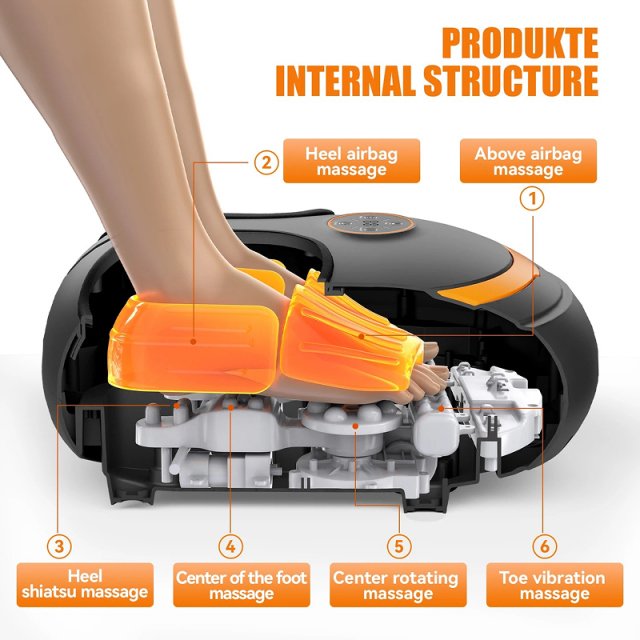 Electric Shiatsu Foot Massager with Heat & Air Compression for Home Relaxation - Image 4
