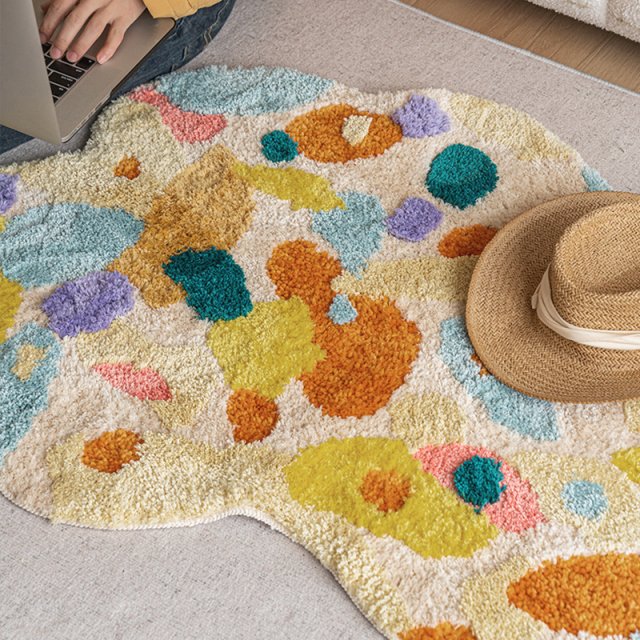 Irregular Tufted Scenery Bedroom Rug - Image 4