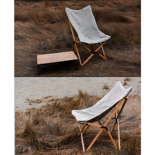 Portable Wooden Butterfly Chair - Image 3