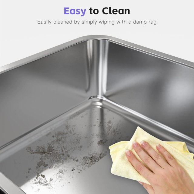 Stainless Steel Enclosed XL Cat Litter Box - Image 4