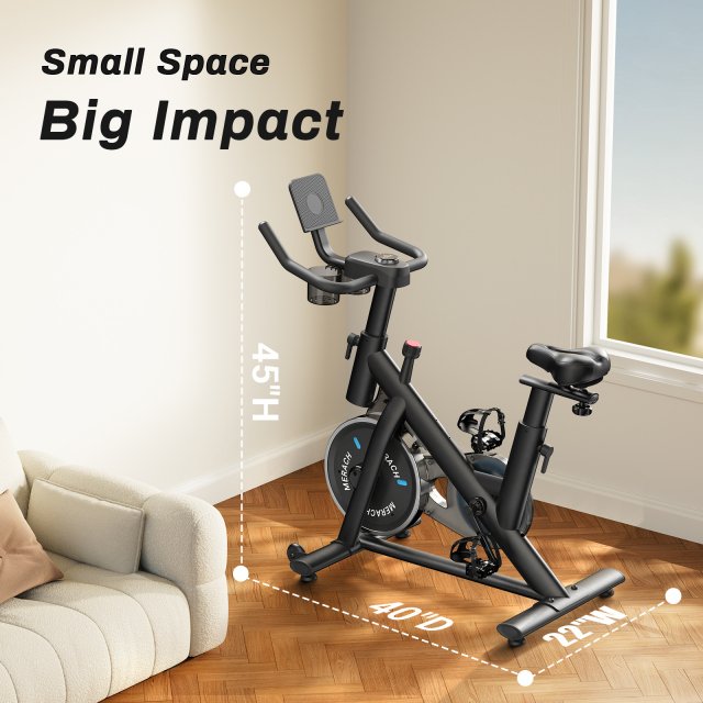 Low Noise Indoor Cycling Bike with Tablet Mount and App-Based Training - Image 6