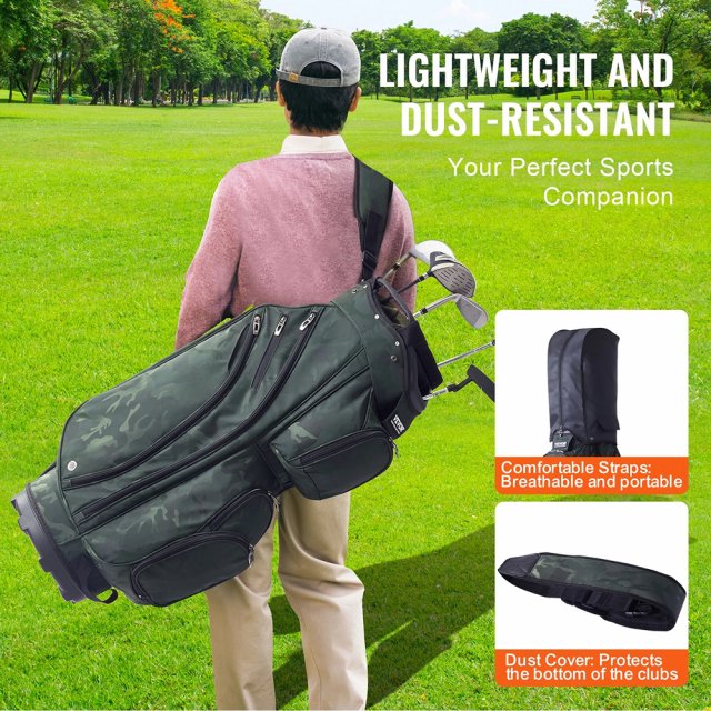 Golf Cart Bag with 14-Way Divider and 36" Pockets - Image 4